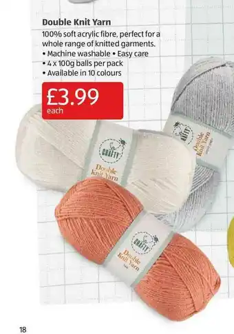 Aldi Double Knit Yarn offer