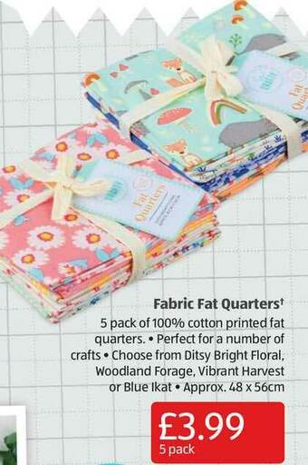 Aldi Fabric Fat Quarters offer
