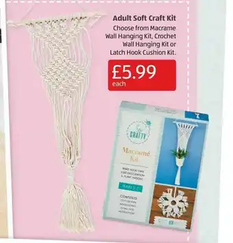 Aldi Adult Soft Craft Kit offer