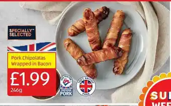 Aldi Pork Chipolatas Wrapped In Bacon offer
