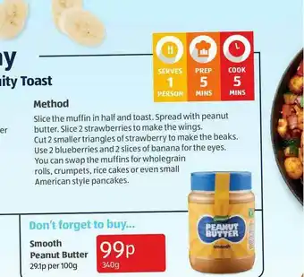 Aldi Smooth Peanut Butter offer