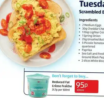 Aldi Reduced Fat Crème Fraîche offer