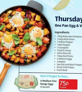Aldi 6 Medium Free Range Eggs offer