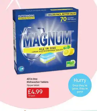 Aldi All In One Dishwasher Tablets offer