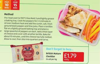 Aldi British Mature Cheddar offer