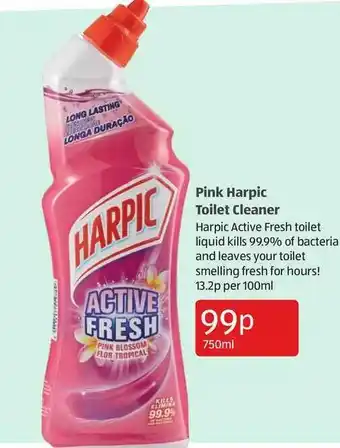 Aldi Pink Harpic Toilet Cleaner offer