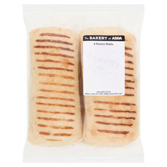 Asda The bakery at asda 4 panini rolls offer