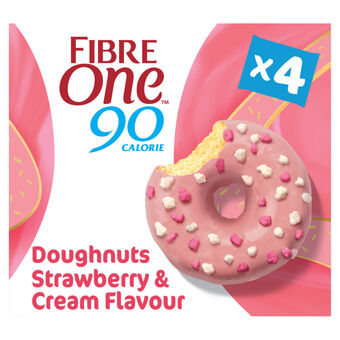 Asda Fibre one 90 calorie doughnuts strawberry & cream flavour 4x offer