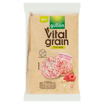 Asda Gullón vital grain thins rice cakes white chocolate yogurt & raspberry 4 x 28.2g offer