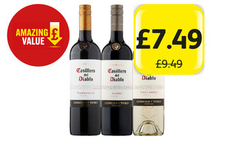 Londis Casillero del diablo tempranillo, malbec, pinot grigio offer