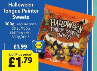 Lidl Halloween Tongue Painter Sweets 300g offer
