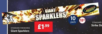 Lidl STANDARD FIREWORKS Giant Sparklers offer