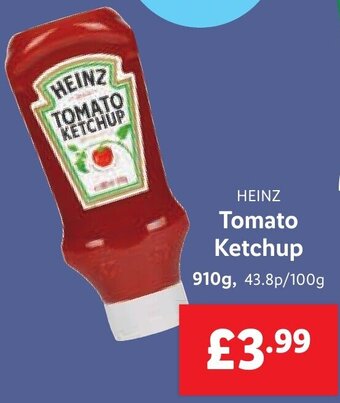 Lidl HEINZ Tomato Ketchup 910g offer