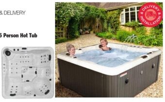 Costco Blue Whale Spa Noble Bay 54-Jet 5 Person Hot Tub offer