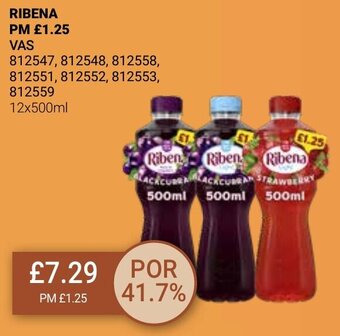 Bestway RIBENA 12x500ml offer