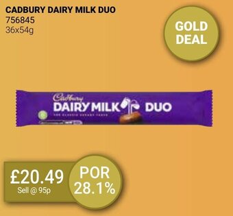 Bestway CADBURY DAIRY MILK DUO offer
