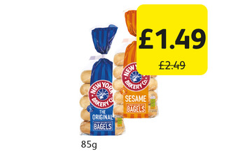 Londis New york bagels original, sesame offer