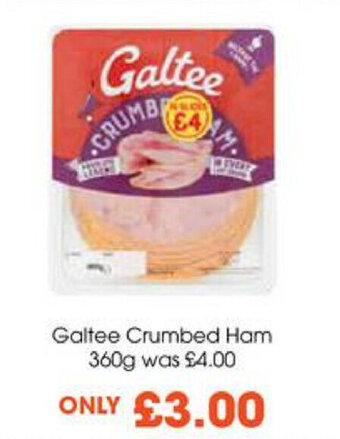 Centra Galtee Crumbed Ham 360g offer