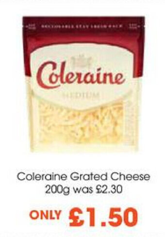 Centra Coleraine Grated Cheese 200g offer