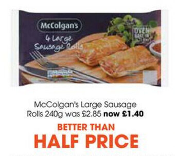 Centra McColgan's Large Sausage Rolls 240g offer