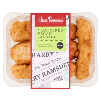 Asda Harry ramsden's 4 battered vegan sausages 360g offer