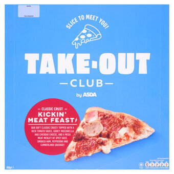 Asda Asda take-out club classic crust kickin' meat feast 492g offer