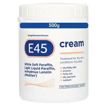 Morrisons E45 moisturiser lotion, body, face and hand lotion for very dry skin offer