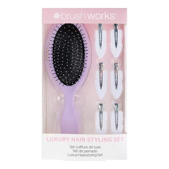 Morrisons Brushworks luxury purple hair styling set offer