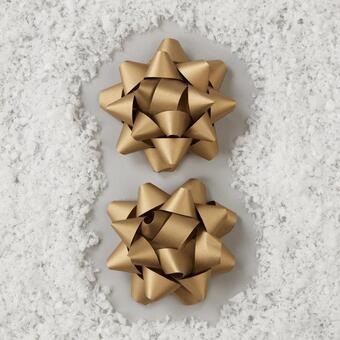 Morrisons Morrisons single gold paper bows offer