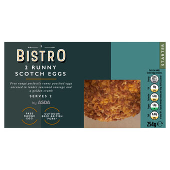 Bistro by asda 2 runny scotch eggs 254g