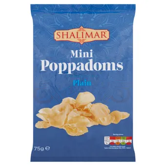 Asda Shalimar plain mini poppadoms 75g offer