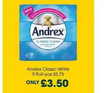 Centra Andrex Classic White 9 Roll offer