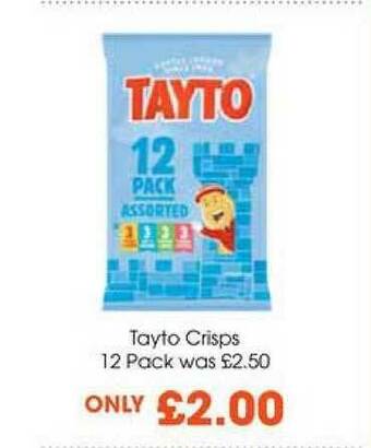 Centra Tayto Crisps 12 Pack offer