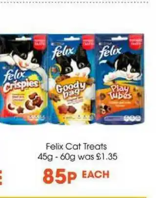 Centra Purina Felix Cat Treats 45g - 60g offer