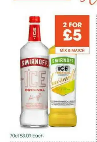 Centra Smirnoff Ice Original Or Ice Tropical offer