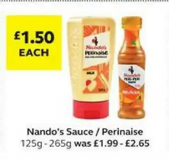 SuperValu Nando's Sauce - Perinaise 125g - 265g offer