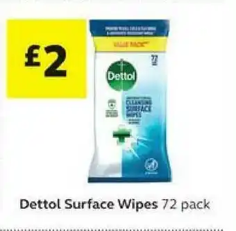 SuperValu Dettol Surface Wipes 72 Pack offer