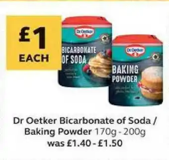 SuperValu Dr Oetker Bicarbonate Of Soda - Baking Powder 170g - 200g offer