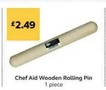 SuperValu Chef Aid Wooden Rolling Pin 1 Piece offer