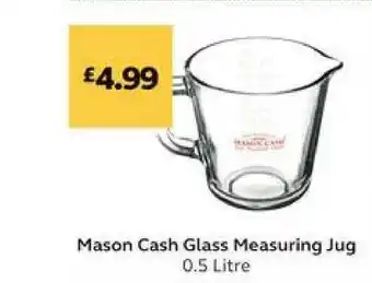 SuperValu Mason Cash Glass Measuring Jug 0.5 Litre offer