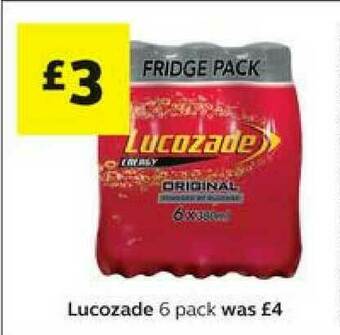 SuperValu Lucozade 6 Pack offer