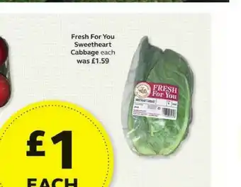 SuperValu Fresh For You Sweetheart Cabbage offer