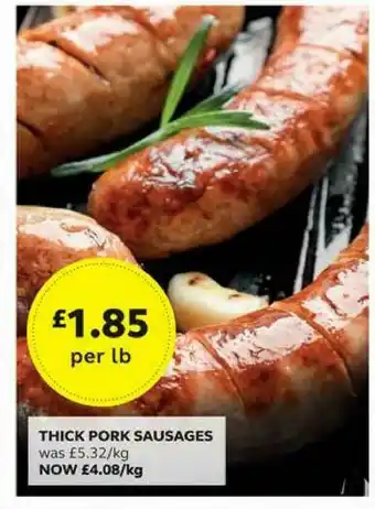 SuperValu Thick Pork Sausages offer