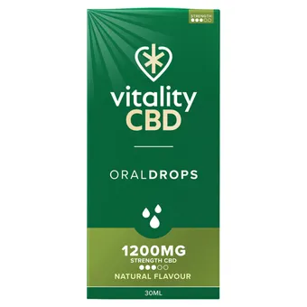 Asda Vitality cbd oral drops natural flavour offer
