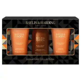 Asda Baylis & harding black pepper & ginseng shower gel, hair & body wash and aftershave balm offer