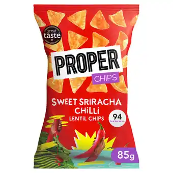 Asda Properchips sweet sriracha chilli lentil chips 85g offer