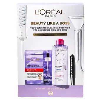 Asda L 'oreal paris beauty like a boss gift set - your ultimate cleanse & prep trio offer