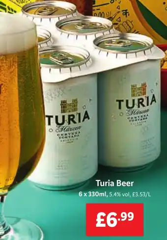 Lidl Turia Beer 6 x 330 ml offer