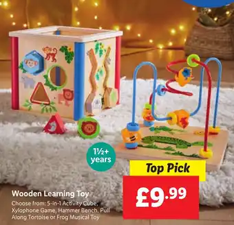 Lidl Wooden Learning Toy offer