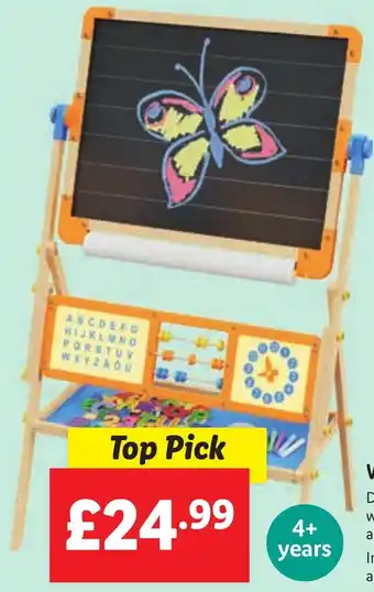 Lidl Wooden Kids' Easel offer